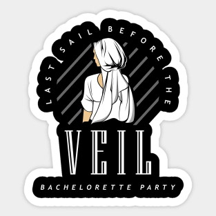 Bachelorette Party with Veil Sticker